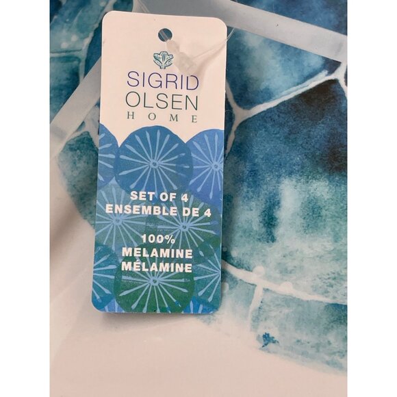 Sigrid Olsen Home Set Of 4‎ Melamine Divided Plates With Sea Turtle Design New! - Picture 4 of 8